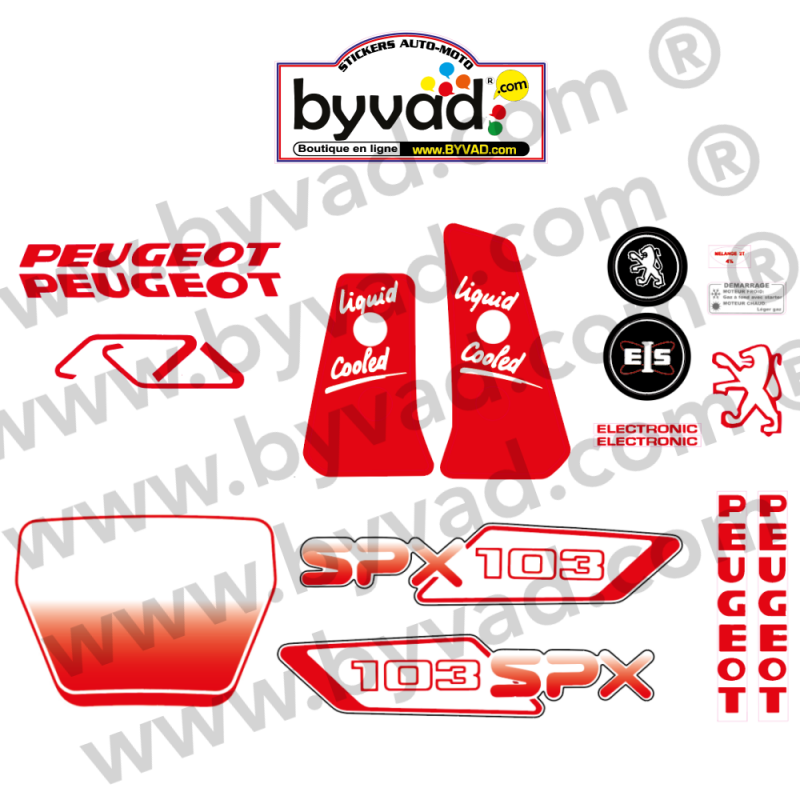 Kit autocollants Peugeot 103 SPX LC