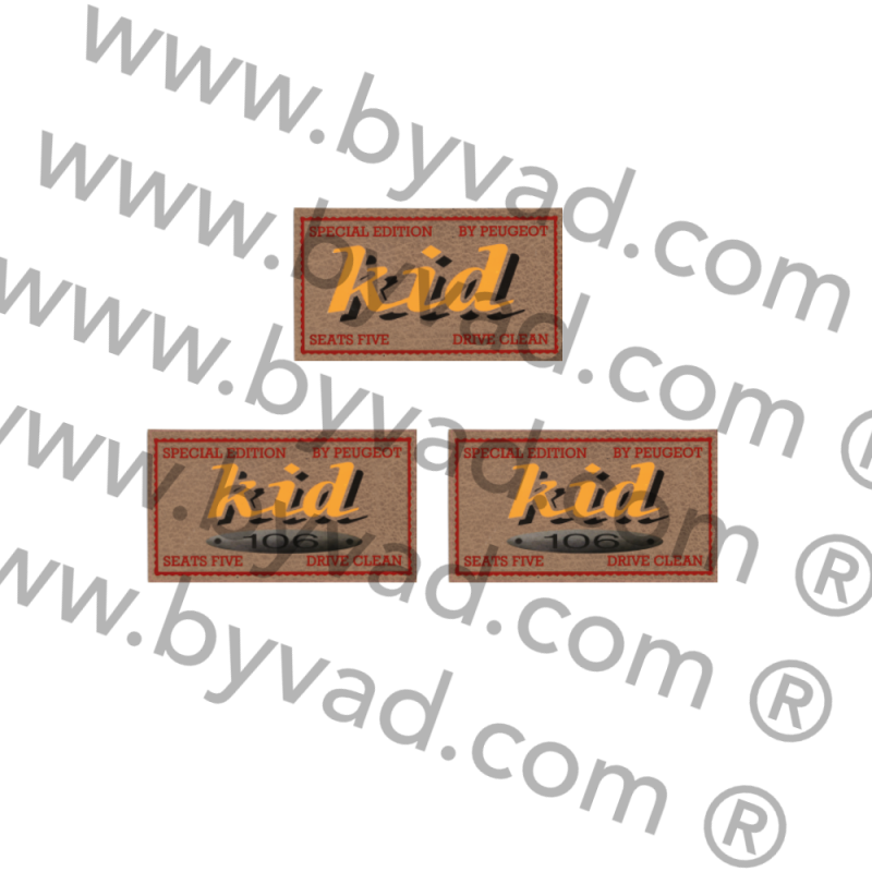 Kit autocollants 106 KID Rouge