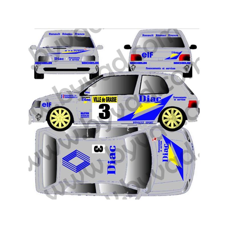 kit déco rallye Clio Diac 1991