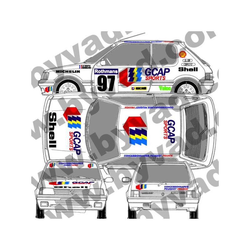 Stickers auto Peugeot 205