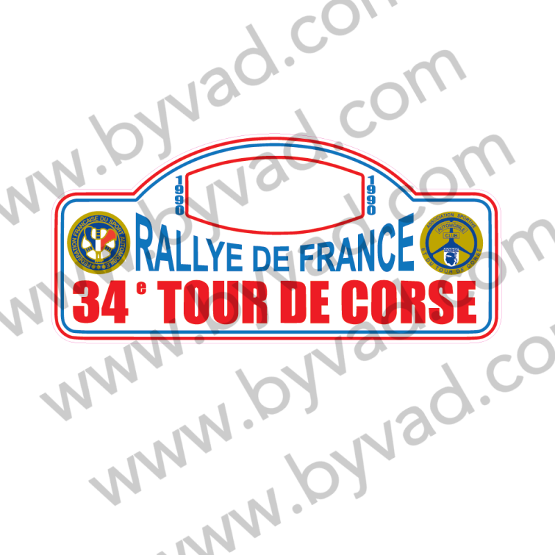 Plaque de rallye De France