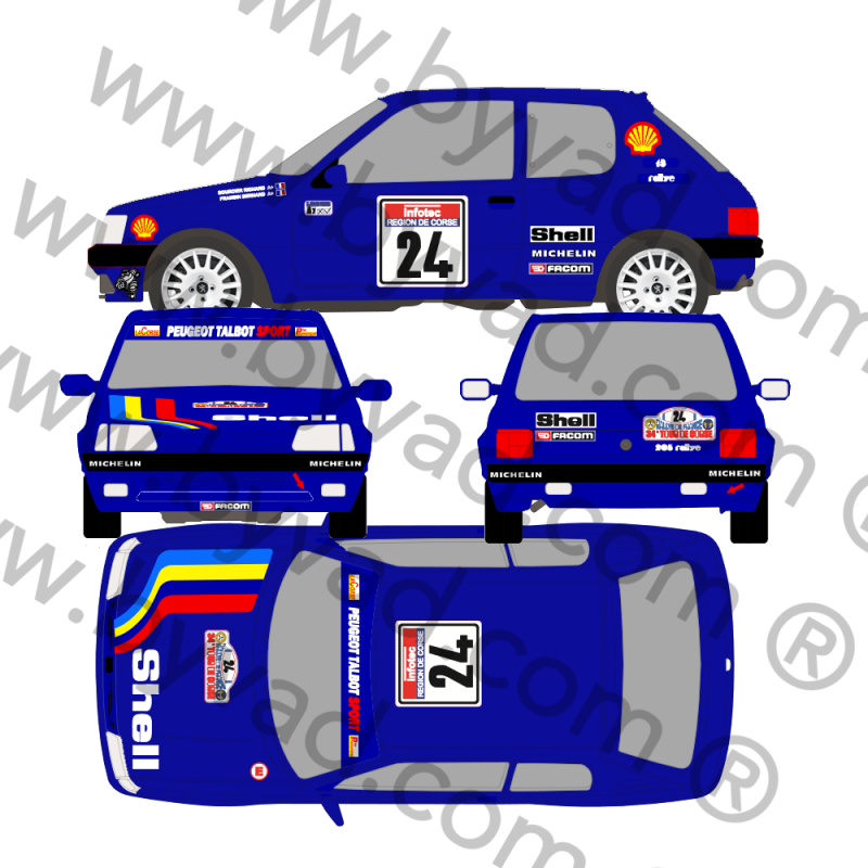 Kit déco Peugeot 205 usine