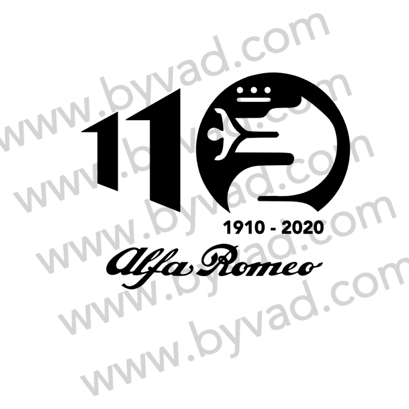 Autocollant Alfa Roméo 110 ans