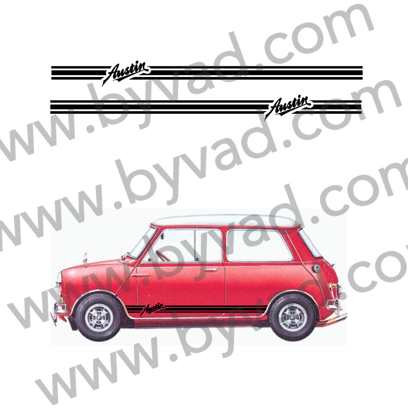 Bandes autocollants Austin Mini