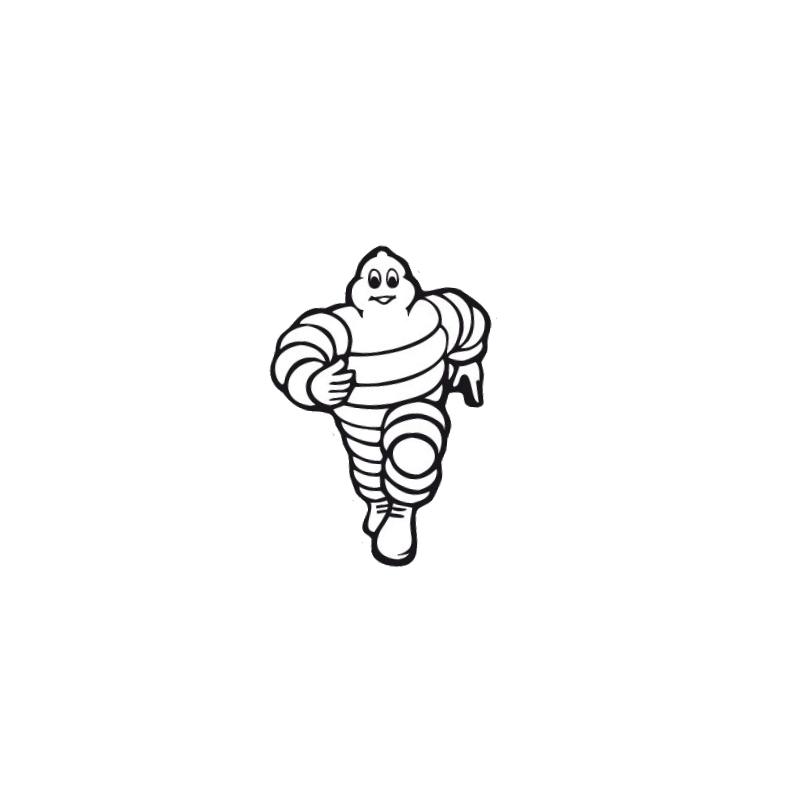 2 Stickers bibendum michelin modèle 1