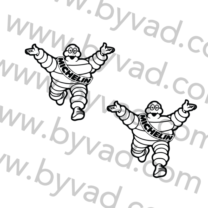 Deux stickers bibendum ancien modèle