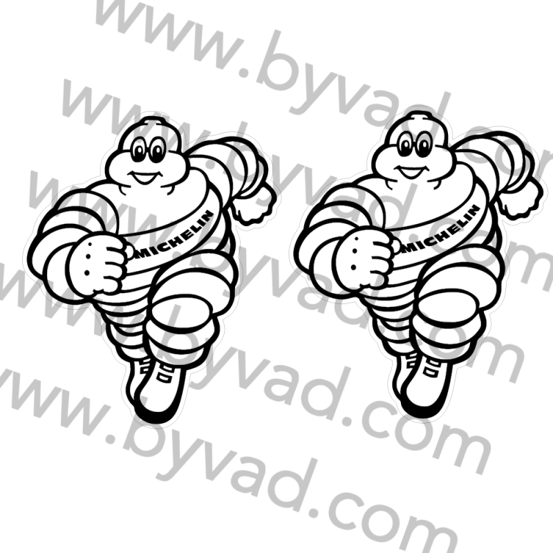 2 Stickers bibendum michelin