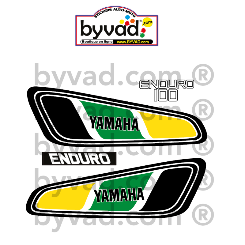 Kit déco Yamaha DT 100 Verte