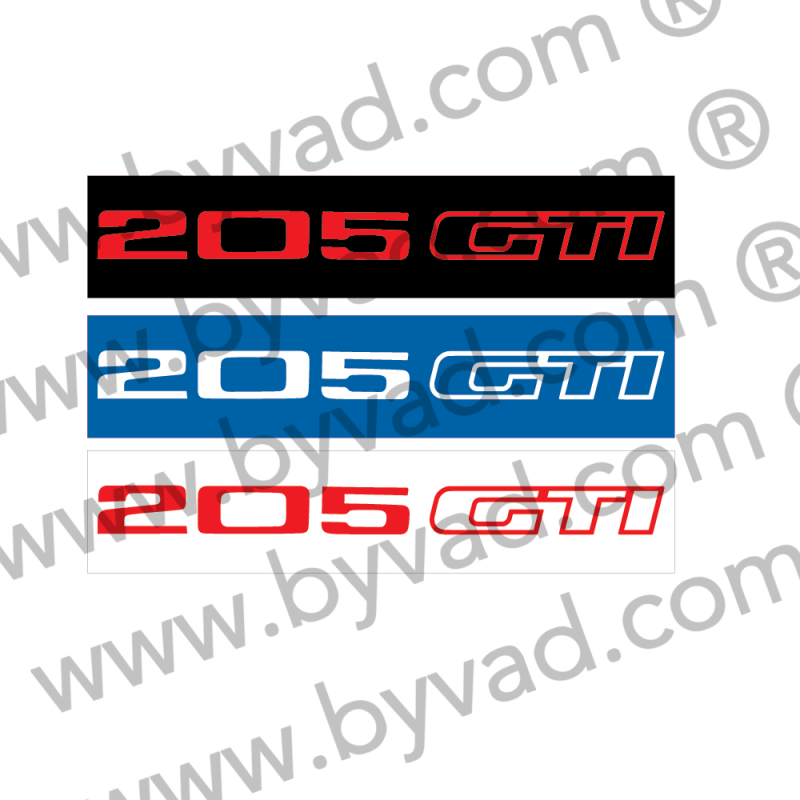 Cache plaque immatriculation 205 GTI