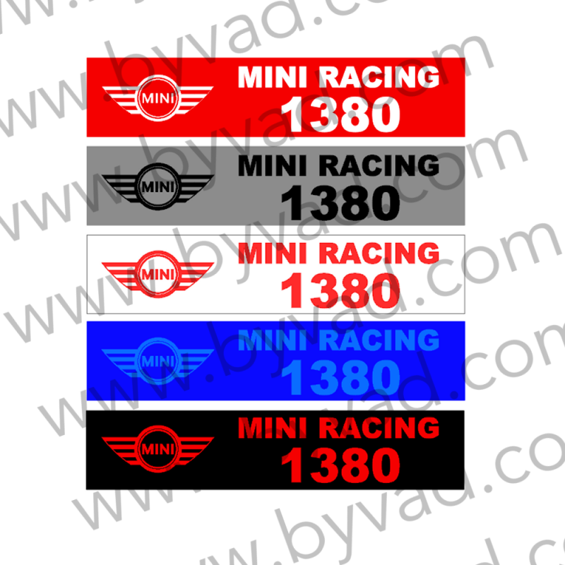 Cache plaque immatriculation Mini Racing