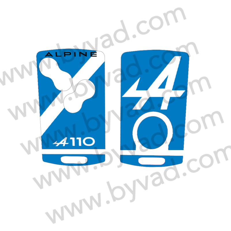 Sticker carte Alpine A110 4 boutons