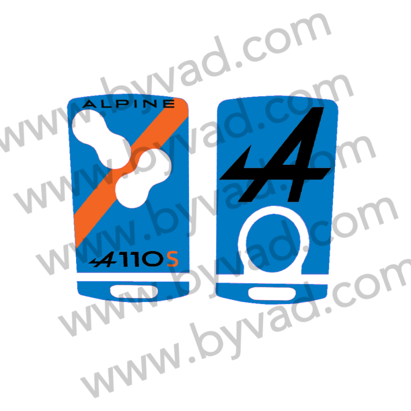 Sticker carte Alpine A110S 4 boutons