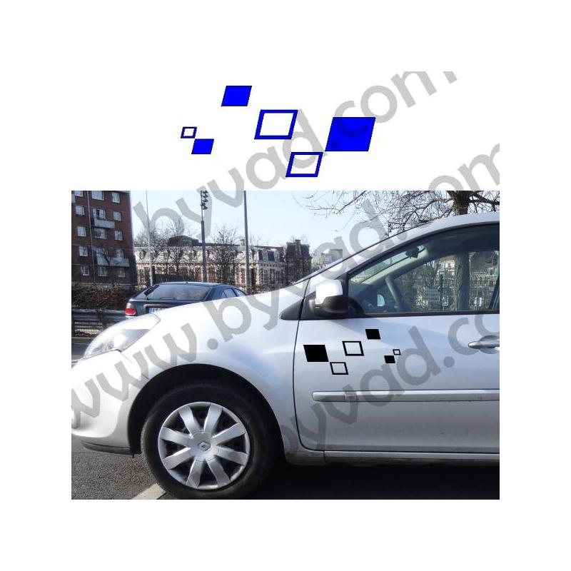Stickers auto Damiers