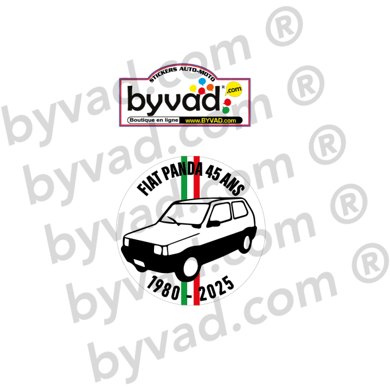 Autocollant Fiat Panda 45 ans