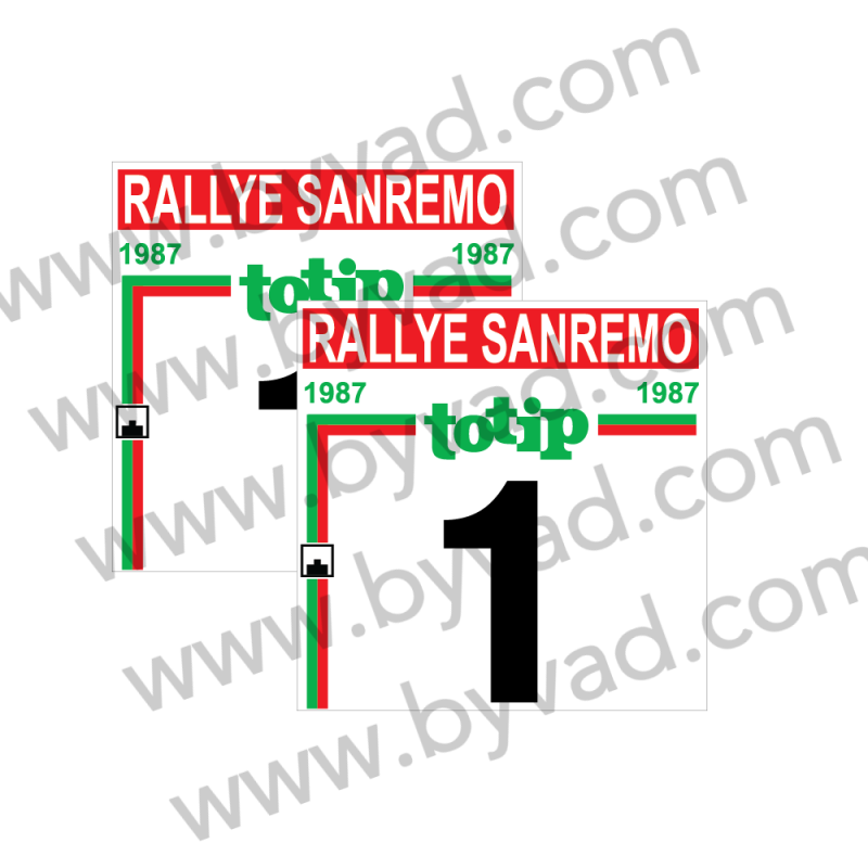 2 Fonds de portière RALLYE SAN REMO 1987