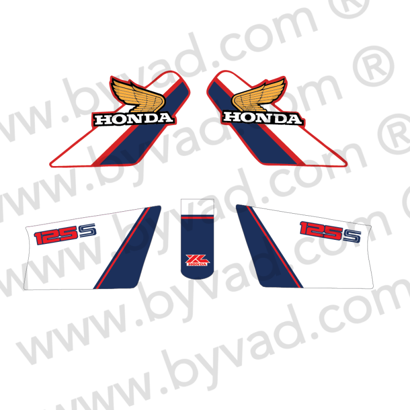 Kit adhésif moto honda XL 125S 1985