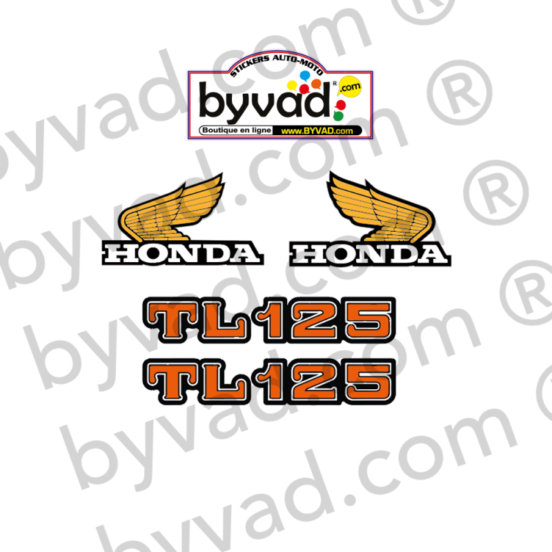 Kit stickers complet HONDA 125 TL TL125
