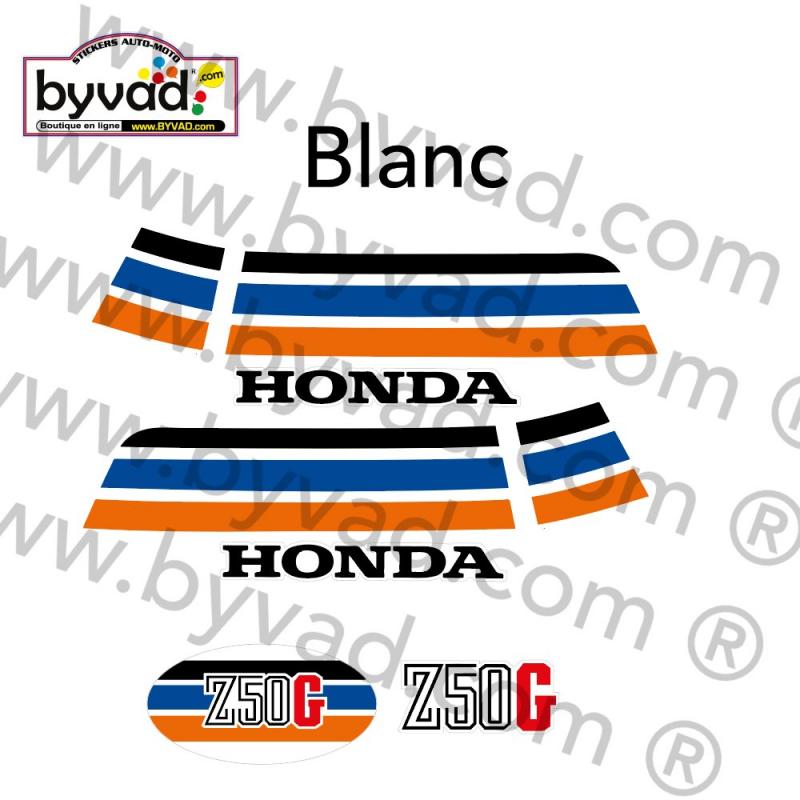 Kit déco adhésif Moto Honda Z50G Blanc