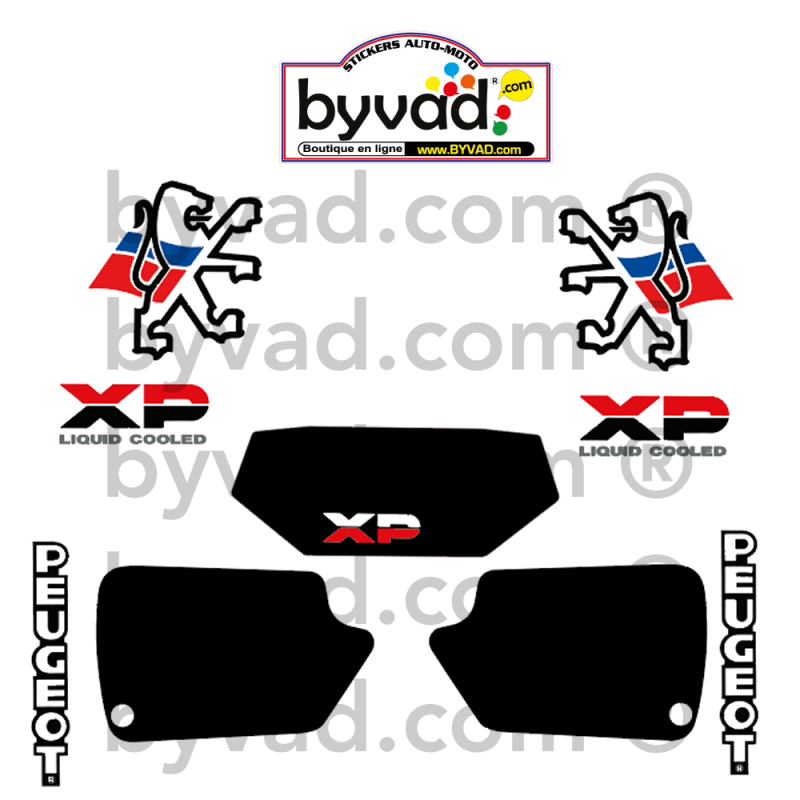 Kit autocollants Peugeot XP-LC Blanche