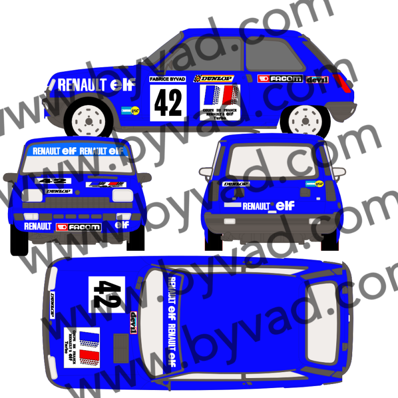 Kit déco Alpine R5 rallye