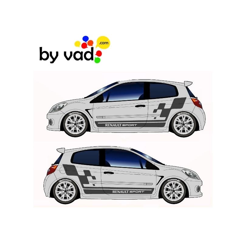 Stickers latéraux Renault Clio cup