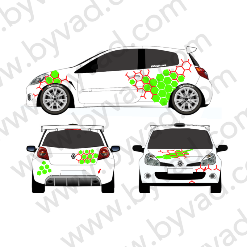 Kit déco rallye - Stickers (toutes marques) personnalisable