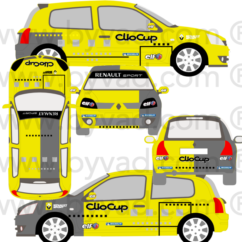 Kit déco rallye clio X65 par BYVAD