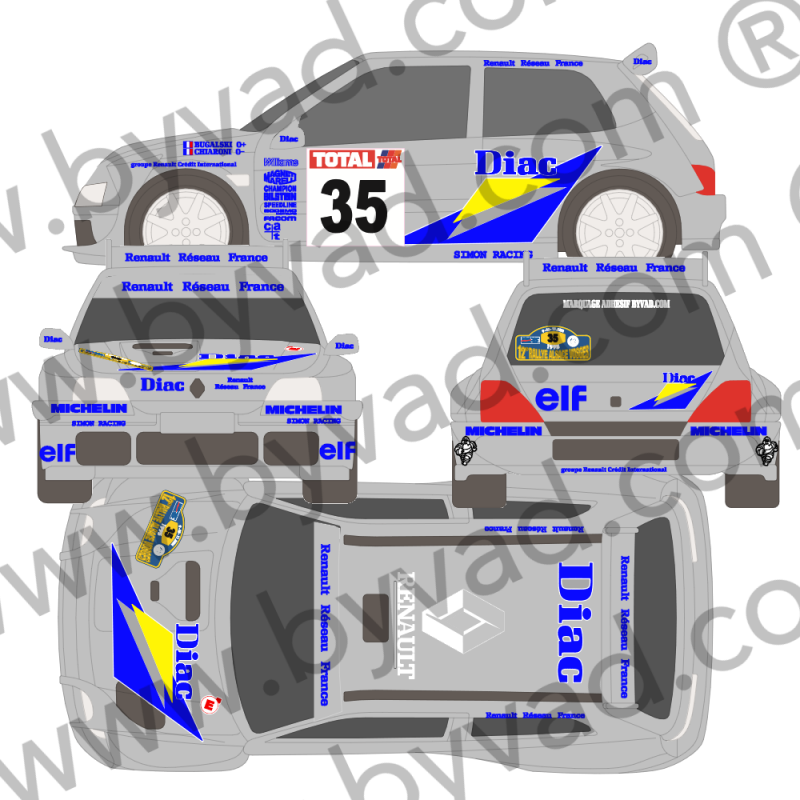 Déco Clio Rallye Kit car DIAC