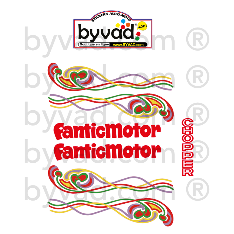 Sticker Fantic Chopper Hippy