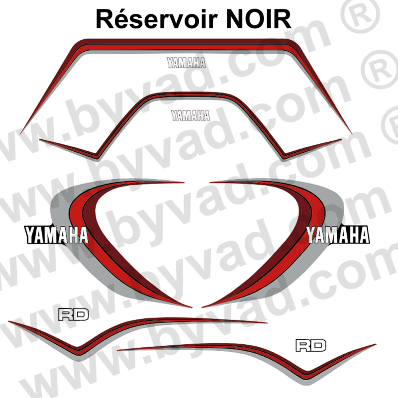 Kit stickers YAMAHA 80 RDMX Noir
