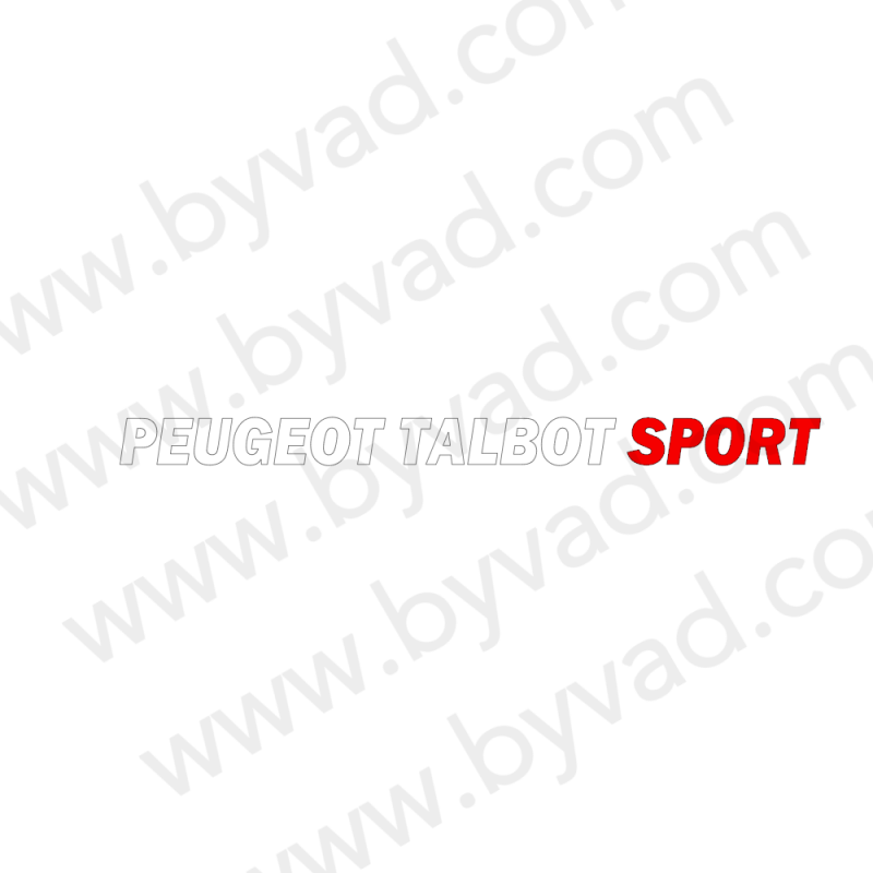 Lettrage Peugeot Talbot Sport
