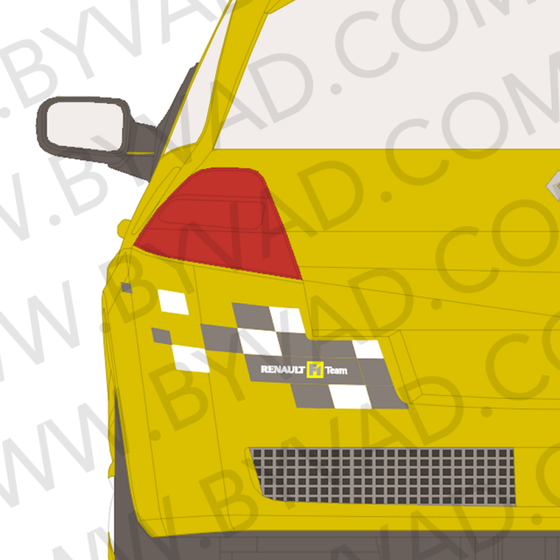 Sticker arrière Mégane 2 RS F1 Team