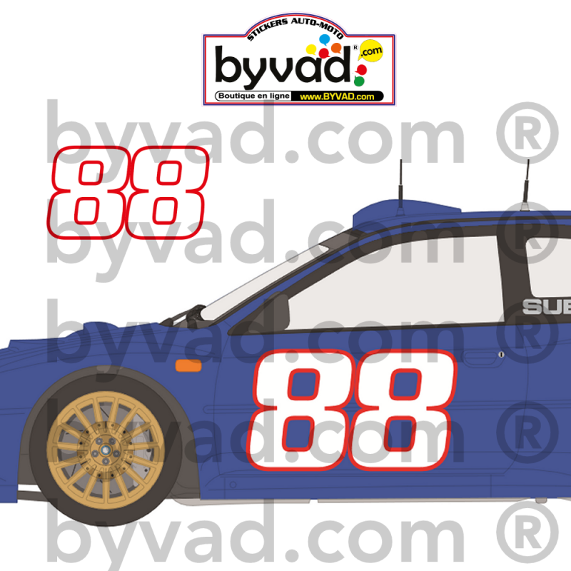 NUMERO DE COURSE type NASCAR 2 Chiffres