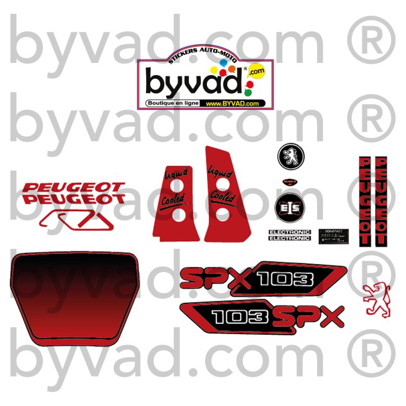 Kit autocollants Peugeot 103 SPX LC
