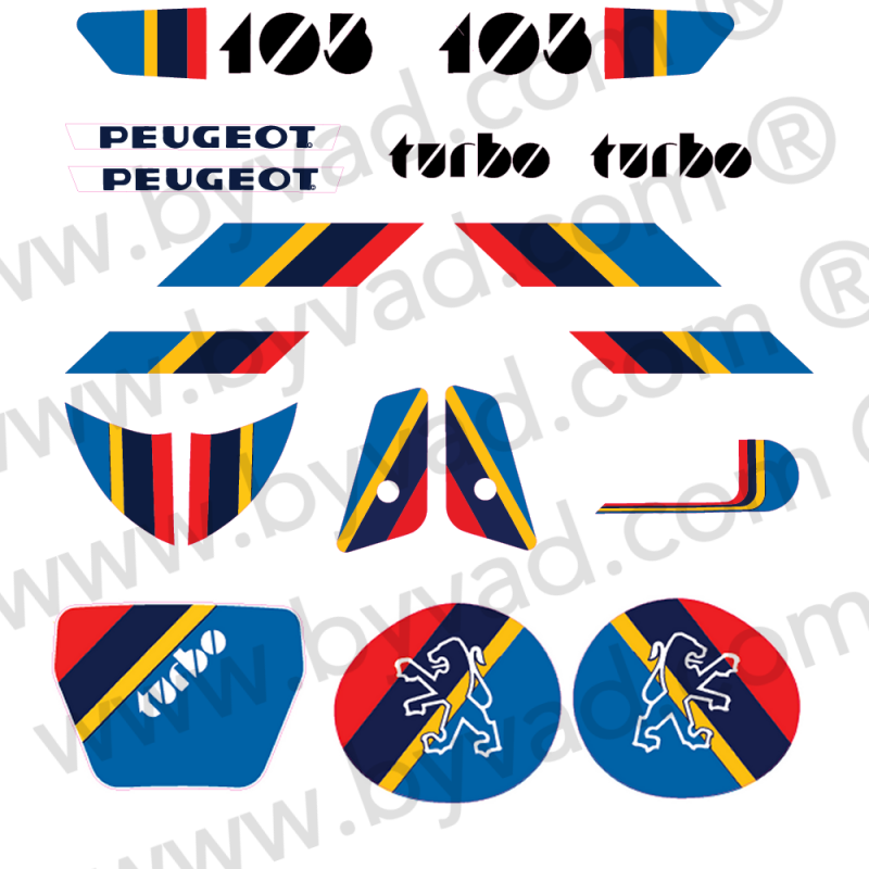 Kit autocollants Peugeot 103 SP Turbo