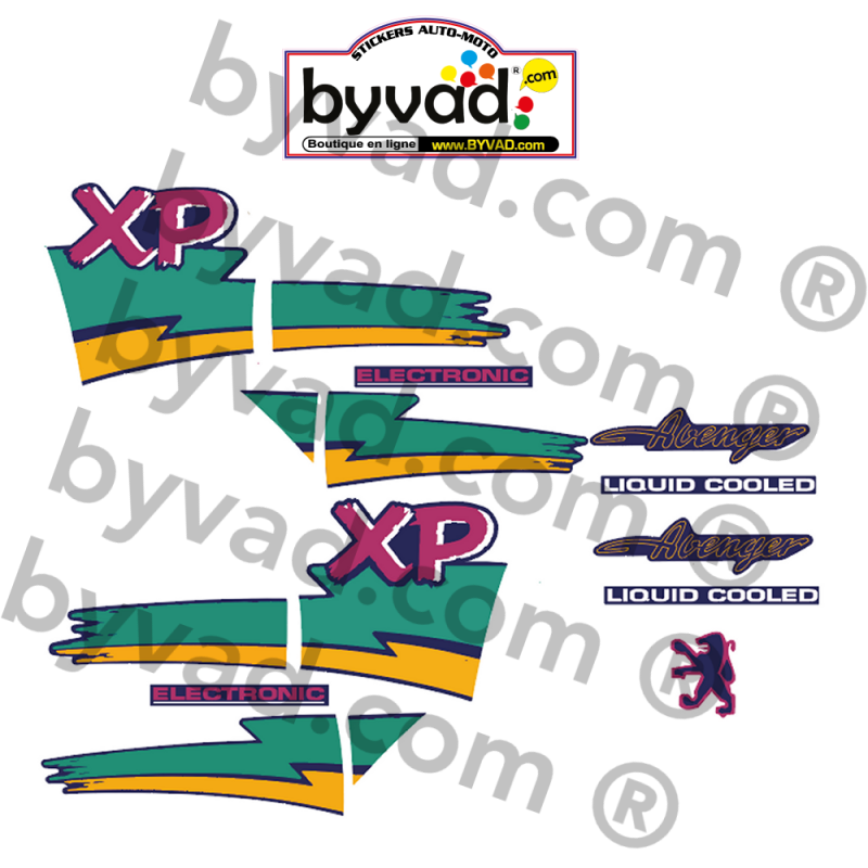 Kit déco moto Peugeot 50 XP Avenger Violet