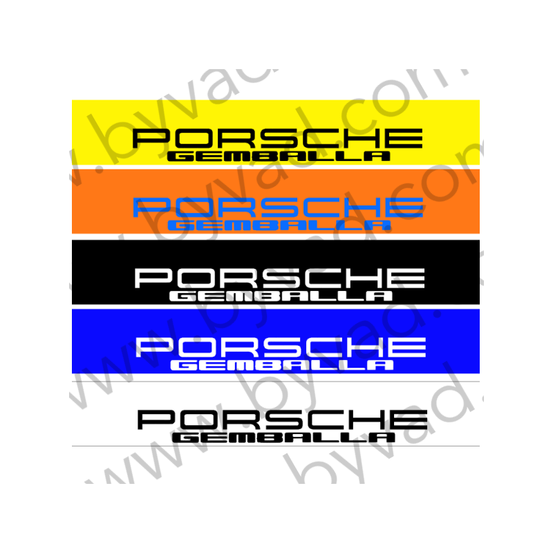 Stickers autocollant pare soleil PORSCHE