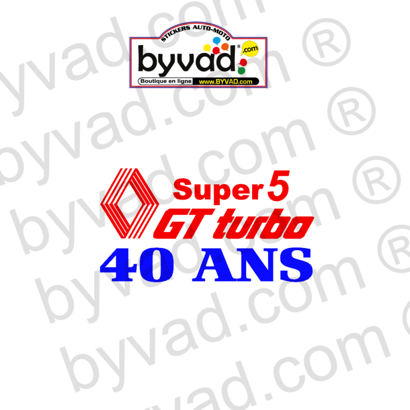 Stickers auto, GT turbo 30 ans