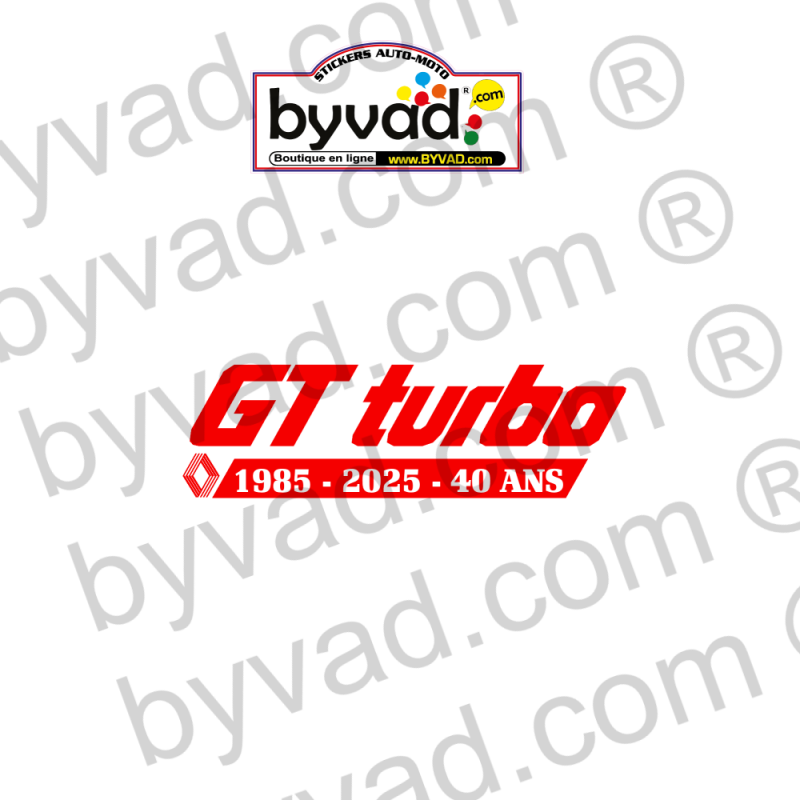 Sticker R5 Gt Turbo 40 ans