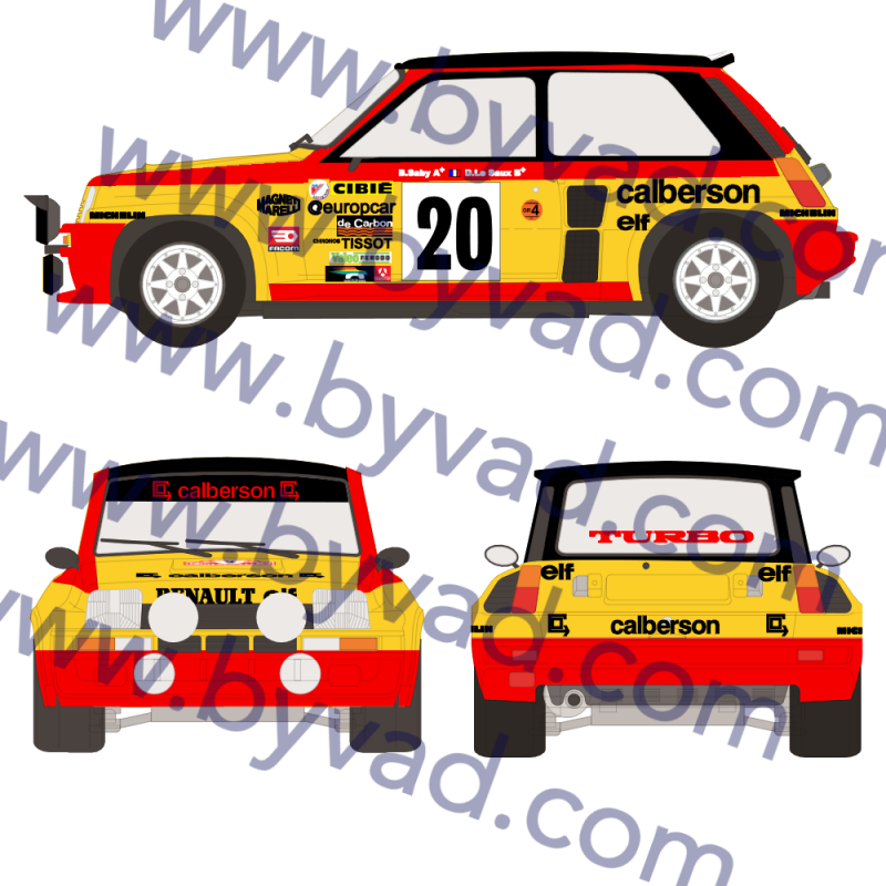Kit déco R5 Turbo Monte Carlo 1981