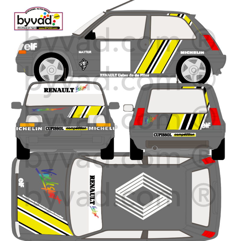 Kit déco R5 GT Rallye Christian GAZAUD