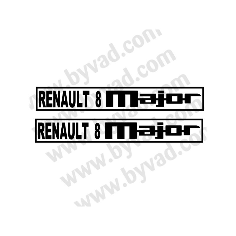 Autocollant Renault 8 MAJOR - STICKERS RENAULT - STICKERS RENAULT