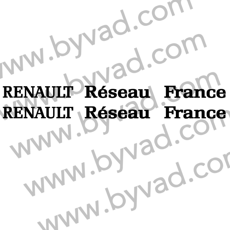 Deux autocollants Renault Réseau France