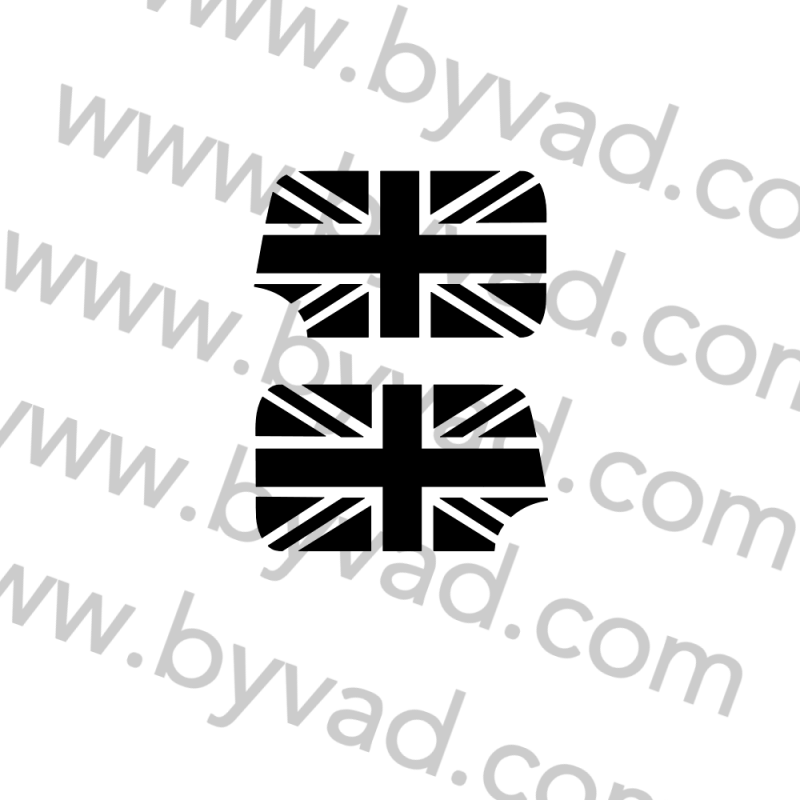 Drapeau anglais de rétro monochrome Austin Mini