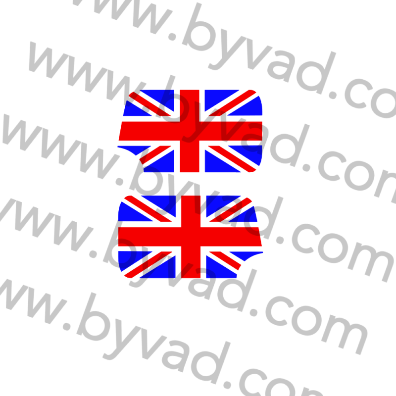Drapeau anglais de rétro rouge bleu Austin Mini