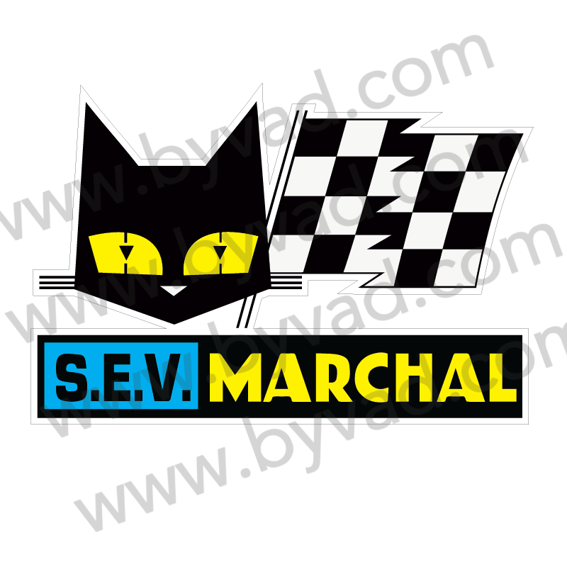 2 Autocollants SEV Marchal bleu