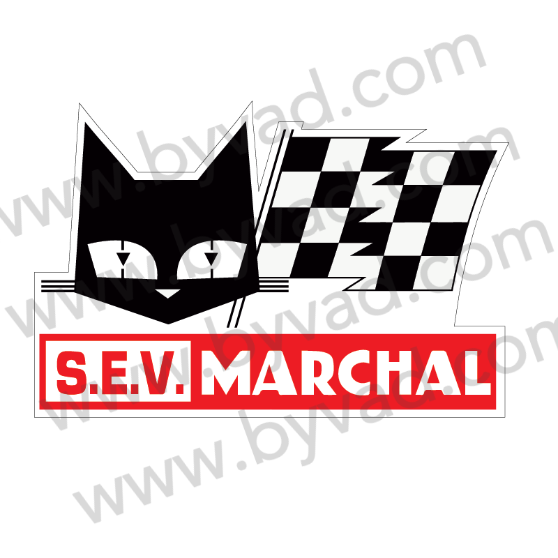 2 Autocollants SEV Marchal Rouge