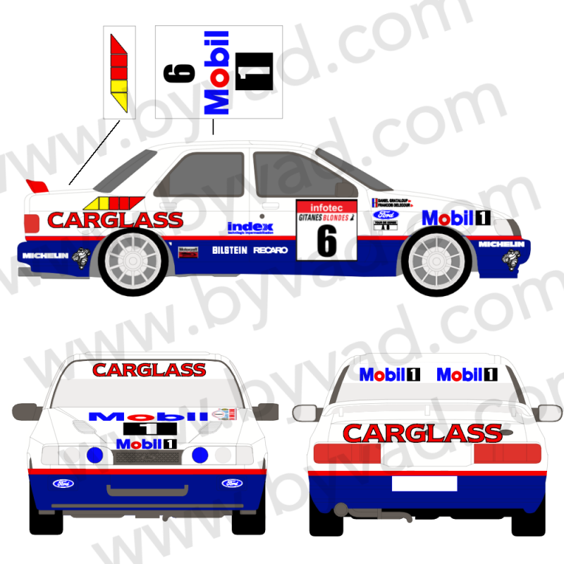 Kit déco complet ford Sierra CARGLASS