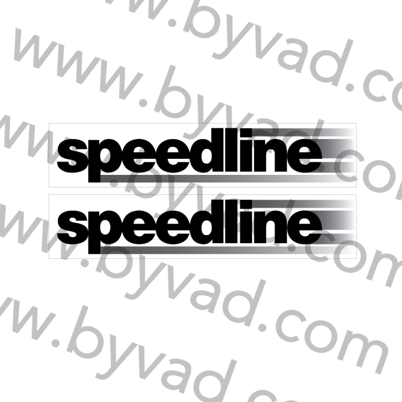 Deux autocollants imprimés SPEEDLINE