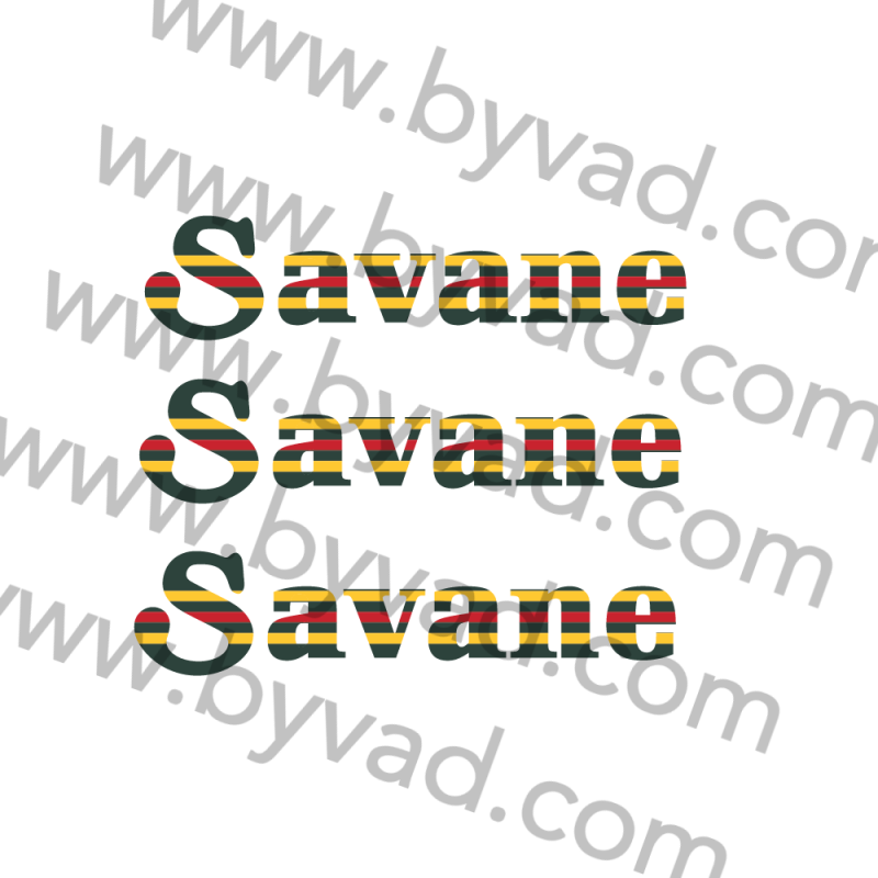 Autocollants 4L Savane par BYVAD.com